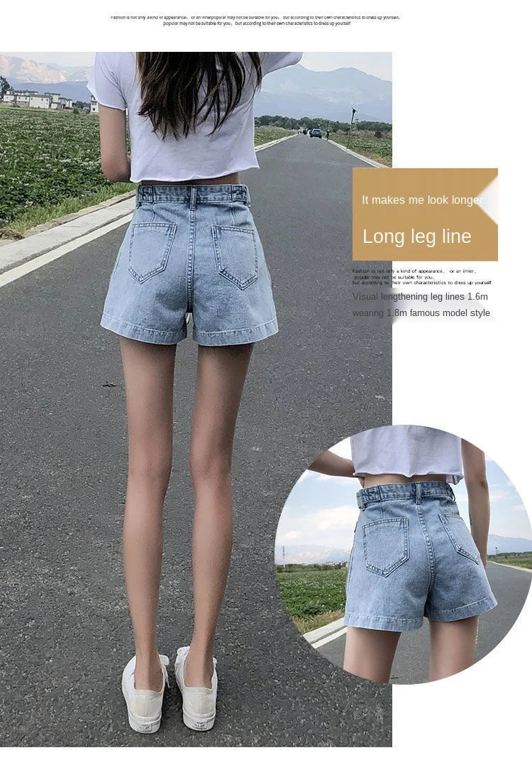Short Pants For Woman To Wear Jeans Wide Mini Denim Women's Shorts Punk Print Low Price Elasticty Luxury Fashion Y2k Harajuku XL