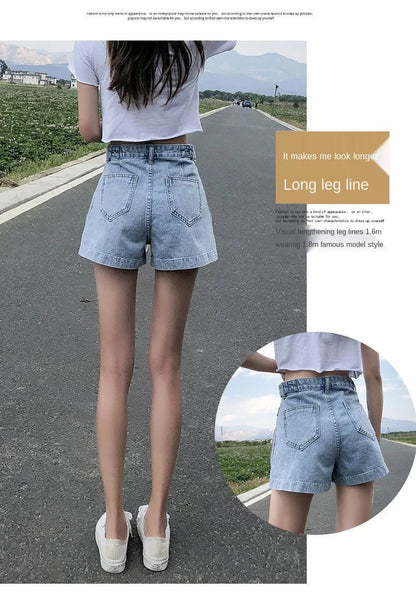 Short Pants For Woman To Wear Jeans Wide Mini Denim Women's Shorts Punk Print Low Price Elasticty Luxury Fashion Y2k Harajuku XL
