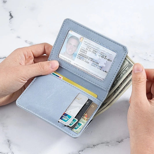 Porte-cartes en cuir ultra fin, étui pour cartes de crédit et d'identité, portefeuille pour hommes
