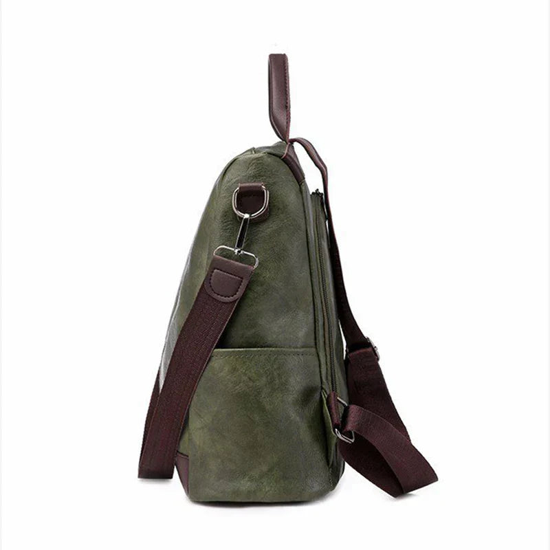Female Backpack Multifunction PU Leather School Bag Women Shoulder Bag Travel Back Pack Mochila Feminina