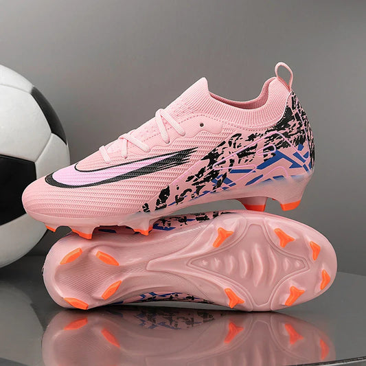 2025 Football Shoes Tiempo Legend 10 Elite FG Wear Resistant Shock Absorption Comfortable Anti-slip Round Head Long Spike