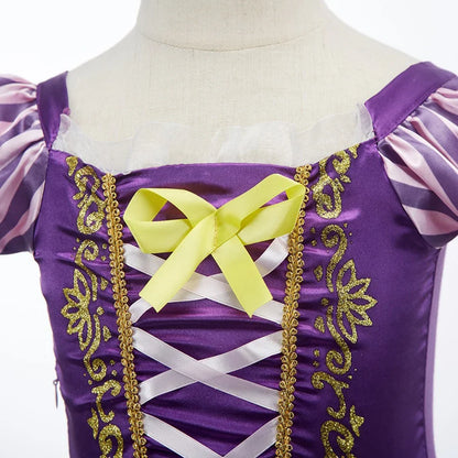 Girls Costume Children Cosplay Princess Dress Kids Halloween Birthday Pageant Party Rapunzel Dress Girl Carnival Tangled Clothes