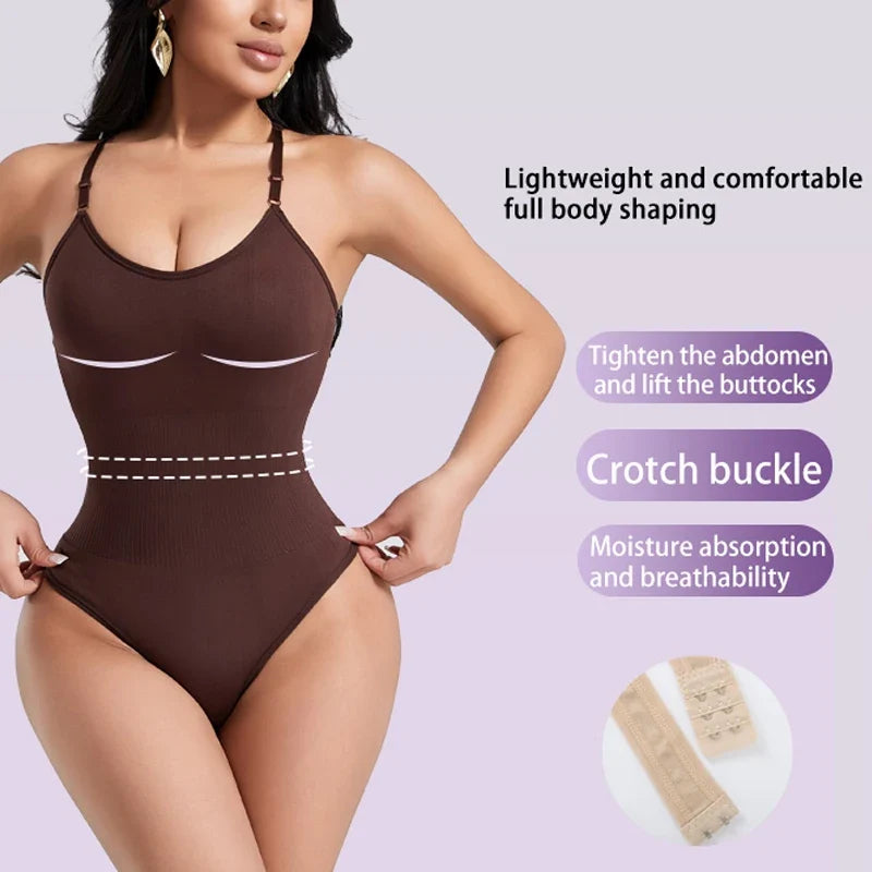 Seamless Shapewear Bodysuit Women Fajas Colombianas Full Body Shaper Thong Soft Tummy Control Butt Lifter Slimming Underwear