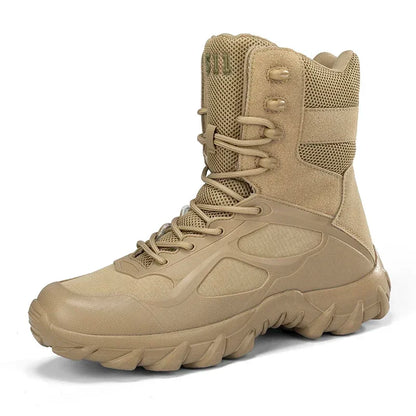 New Men Motorcycle Tactical Boots Work Army Desert Safety Climbing Hiking Shoes Anti-Slip Ultrallight Hunting Boots High Quality