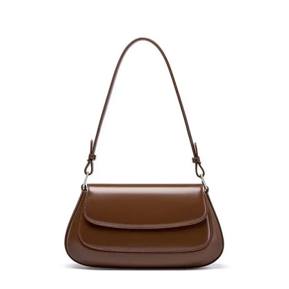 underarm cowhide Genuine leather handbags women vintage shoulder bag female luxury bags womens high quality 2026