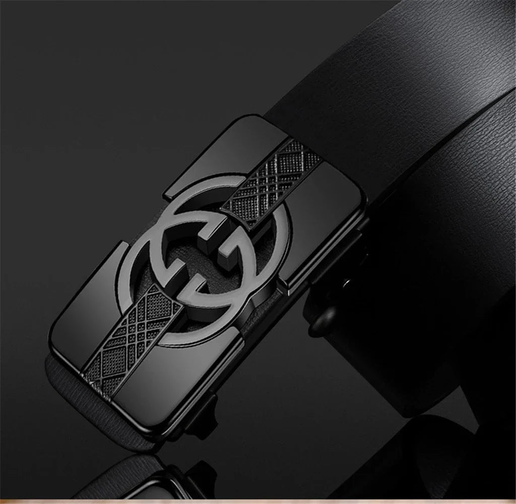 High Quality Wide 3.4cm Men Belt Genuine Leather Canvas Luxury Strap Male Belts For men jeans New Fashion Classice Buckle belt