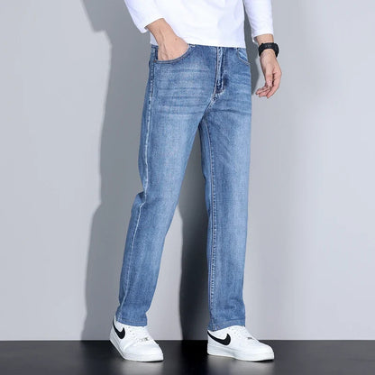 Big Tall Clothes Men's Jeans Extral Long Leg Length Straight Denim Pant Male Lengthened Trouser Slim Thin 190cm 200 Cm 120cm 110
