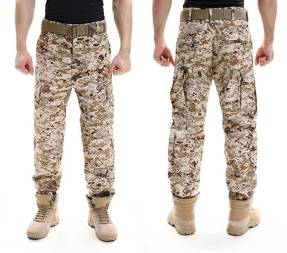 Men's Uniform Camouflage Tactical Multicam Cargo Pants Army Combat Long Trousers Fisthing Climbing Hunting Pants