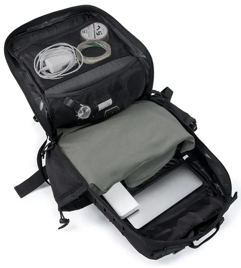 45L Tactical Backpack survival Bag Hunting MOLLE Backpack GYM For Men EDC Outdoor Hiking Rucksack Witch Bottle Holder