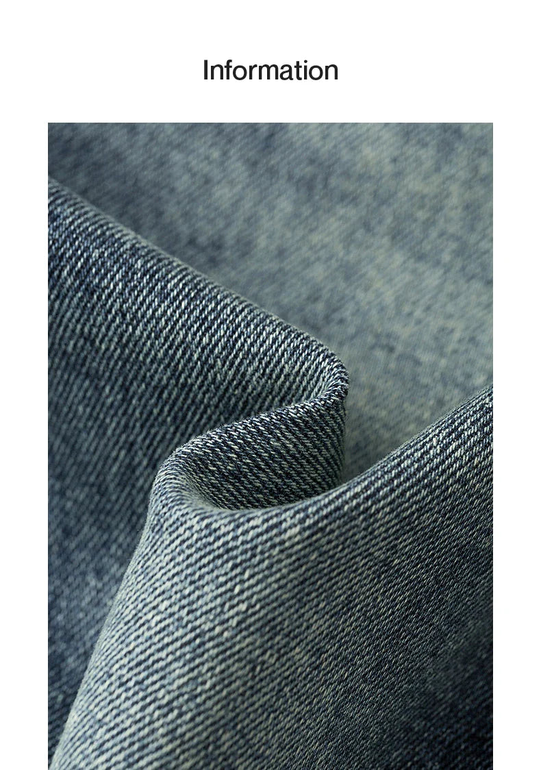 Women Denim Jeans 2025 Autumn New Lycra Stretch Washed Wide Leg Straight Long Pants