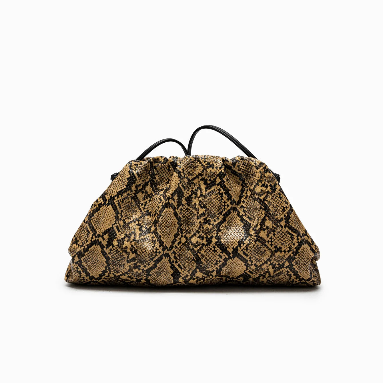 2026 Ruched Serpentine Dumpling Bags Women Pouch Handbag Cloud Clutch Snake Pattern Shoulder Crossbody Bag Luxury Designer Bag