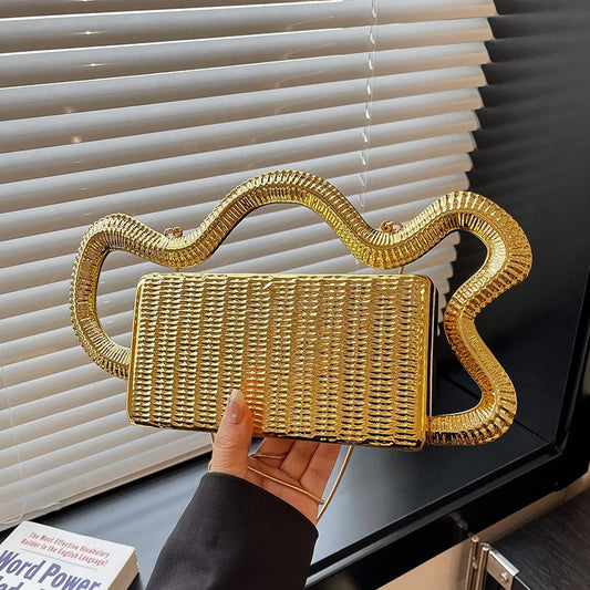 2026 Luxury Designer Women's Shoulder Bags Silver Evening Clutch Bag Trend Clip Party Purse Fashion Crossbody Handbag