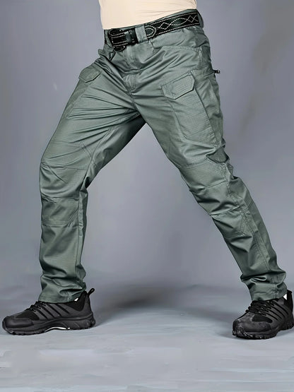 Plus Size Men's Thin Cargo Pants With Side Pockets For Spring Summer Tactical Oversized Loose Punk Pants Big And Tall Guys