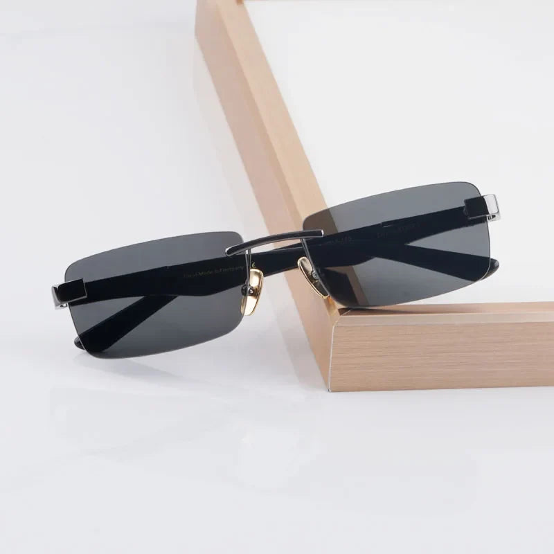 Designer Boundless Sunglasses THE ARTIST I Handmade in Germany Rectangle Alloy Acetate Luxury Top Quality UV400 Unisex with Case