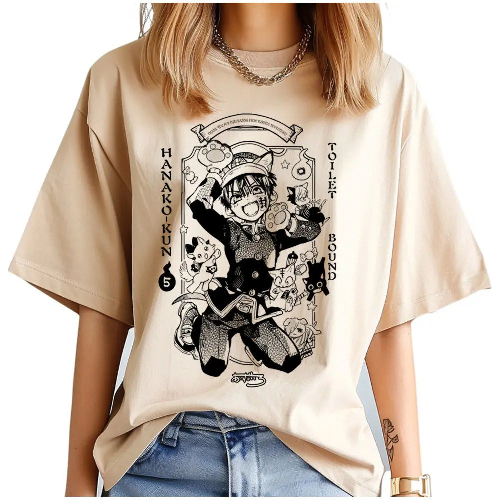 Toilet Bound Hanako Kun shirt girl Gothic harajuku  hip hop Digital Y2k shirt Classic Breathable harajuku 2000s Comfortable