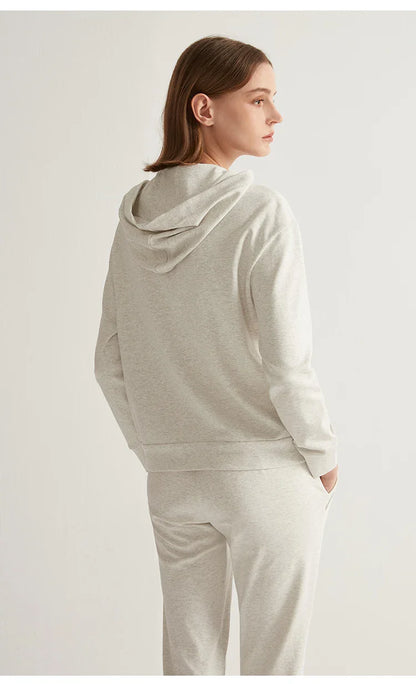 K1071W In Stock High Quality 100% Combed Cotton Zip Woman Cotton Hoodi Cropped Manufacturers Hoodies Women Sweatshirt Clothing