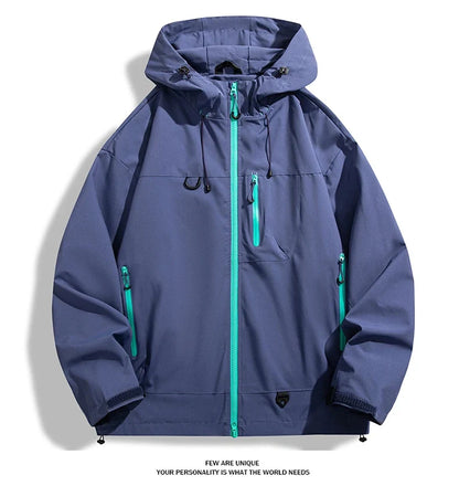 Men Women Waterproof Hiking Jacket Trekking Camping Mountaineering Windbreaker Unisex Outdoor Sport Windproof Rain Coat