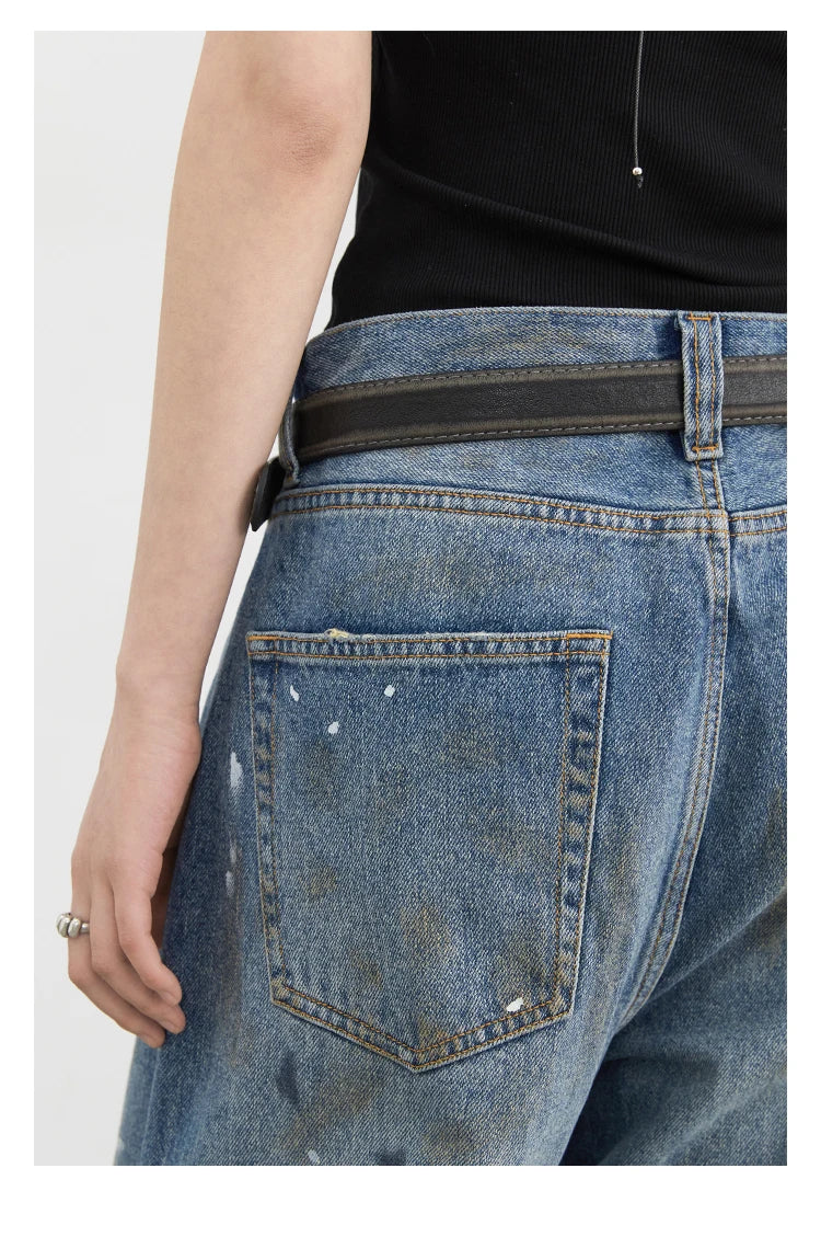 Women Jeans Loose Casual New Retro High Waisted Straight Leg Wide Leg Denim Pants Female Trousers Summer 2025