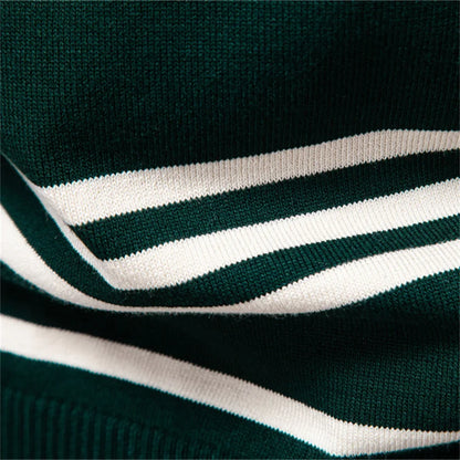 2025 Color Block Polo Men Striped Long Sleeve New Autumn Designer Social Business Premium T-shirts Male