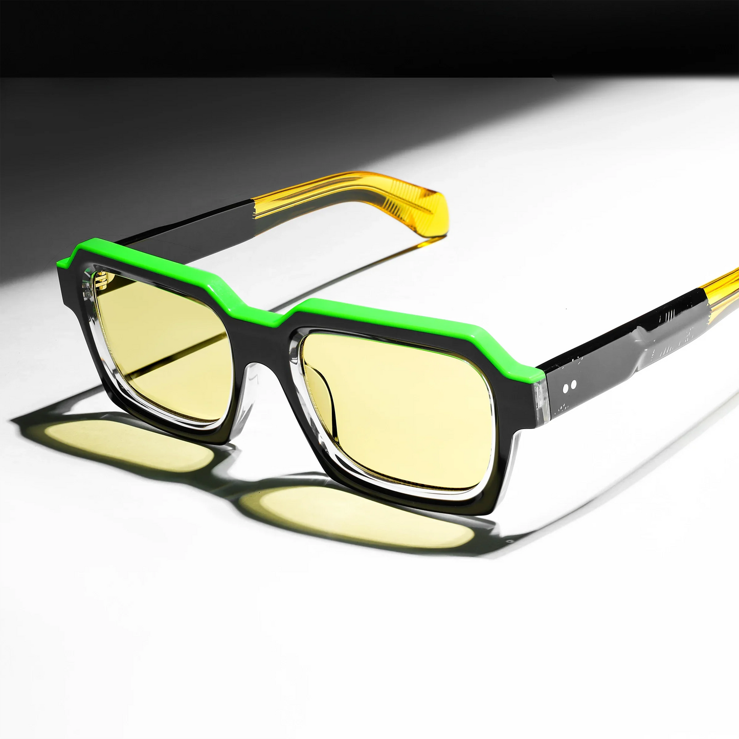 Luxury Design Look Oversized Sunglasses Women Polarized Glasses Trendy Thick Acetate Wide Double Bridge UV400 Retro