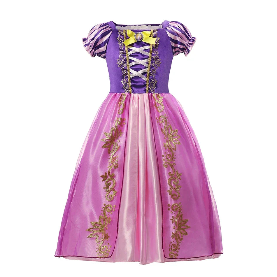 Kids Princess Cosplay Costume Girl Snow Queen Dress Halloween Carnival Clothes Cute Cosplay Evening Party Clothing for 2-10 Year