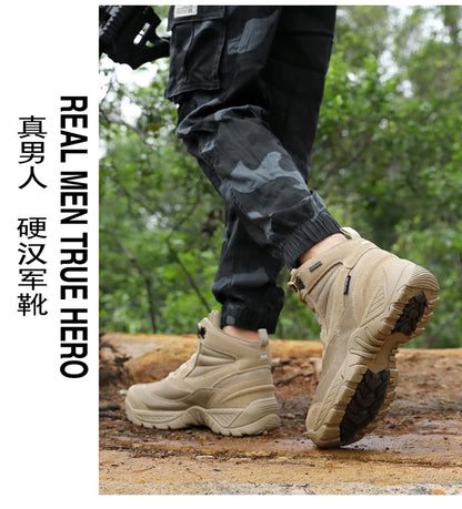 Men's Boot Combat Mens Ankle Boot Tactical Boot Male Shoes Work Safety Shoes Motocycle Boots Men Outdoor Hiking Shoes