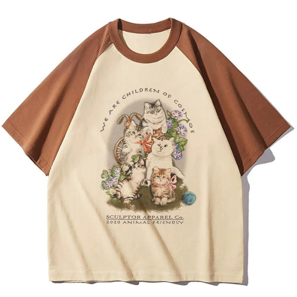 Funny Summer Vintage t-shirts women patterned Japanese t shirt female y2k Japanese clothes