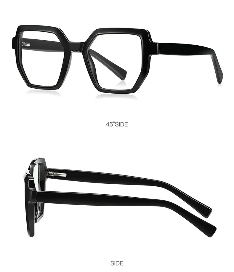 Oversise Women Myopia Prescription Glasses Hyperopia Reading Glasses Anti Blue Light Optical Eyeglasses Frame PFD2143