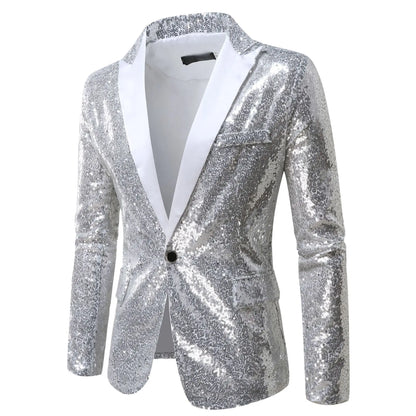 Suit Men's Performance Dress Sequined Suit Nightclub Men's Clothing Host Master Studio Men's Jacket