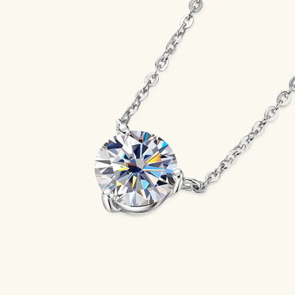 1CT 1.5CT 2CT Moissanite Pendant Necklace s925 Sterling Silver Certified Solitaire Drop Necklaces For Women Jewelry Gift