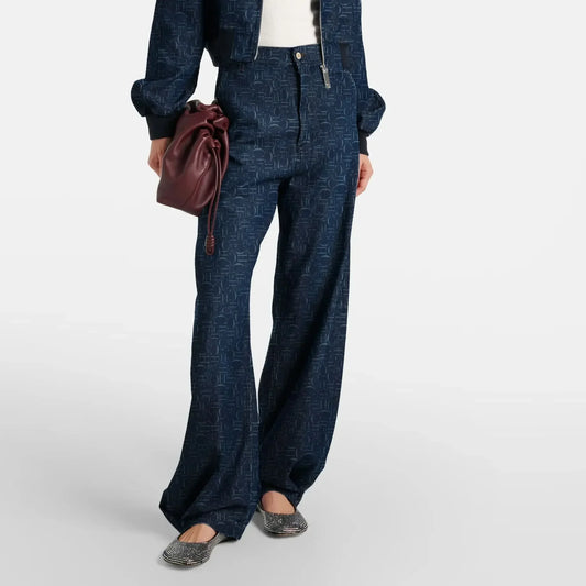 Brand New Loose Jeans Women's Retro Fashion High Waisted Pants Loose Wide Leg Denim Pants Women Straight Jean
