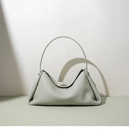 Minimalist Lady Soft Genuine Leather Pillow Crossbody Bag Women's Convertible Shoulder Bags 2026 New Chic Solid Color Handbag