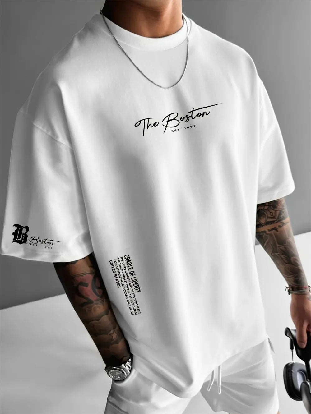 2026 Summer New Men's T-shirt with 3D Letter Pattern Printing Street Casual Fashion Comfortable Soft Breathable