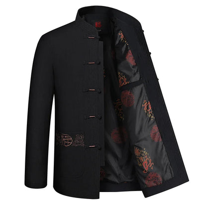 Spring and Autumn New Middle-aged and Elderly Men Father Tang Jacket Chinese Style Hanfu National Wind Grandpa Coat Jacket