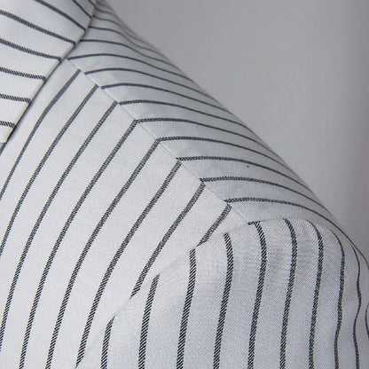 2026 Spring New Men's White Striped Suit Pants, Business Casual Trousers, Asian Size M-5XL 6XL Wedding Party Pantalones Hombre