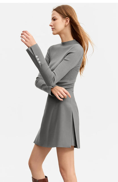 Minimalism Casual Shorts Skirts Women High Rase 2024 Autumn New Fashion Commuter Lady Straight Blazer A-Line Skirt 12343035