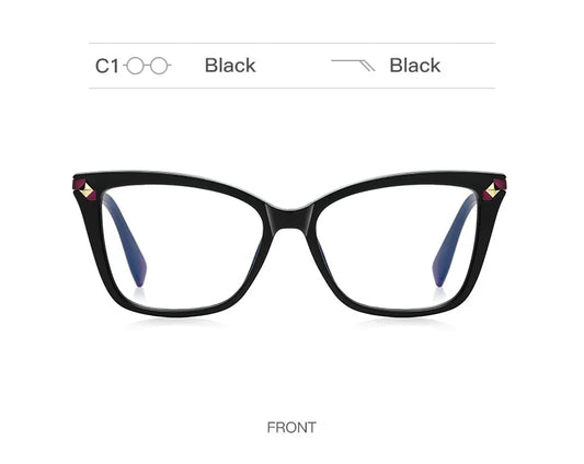 Usual Cat Eye Myopia Prescription Glasses Hyperopia Women Reading CR39 Anti Blue Light Optical Eyeglasses Frame PFD2127