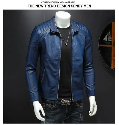 Men PU Leather Jacket Motorcycle Streetwear Baseball Outdoor Bomber Casual coat Men Autumn Motorcycle Windbreaker Male Outwear