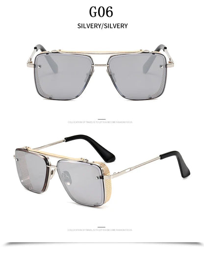 Square Punk Sunglasses For Men Vintage Steampunk Sunglasses Women Trendy Retro Luxe Fashion Glasses Gafas De Sol Hombre Oculos