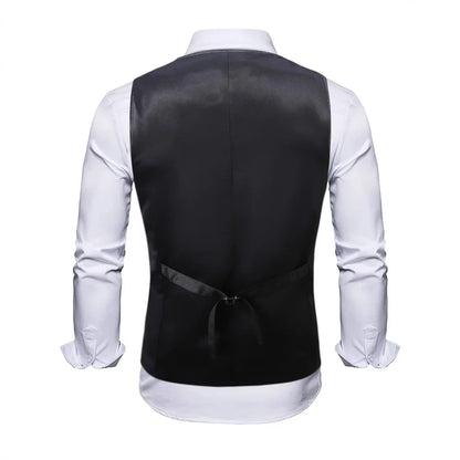 Men's Gold Sleeveless Blazer, Round Sequin-embellished Blazer Jacket, Perfect for Weddings, Parties, DJ Events, and Nightclubs.