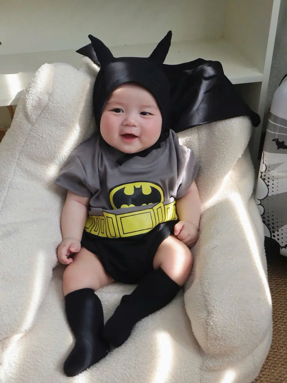 Ins South Korean Super Hero Baby Clothes Set 2025 Summer Onesie Boy Girls Romper Newborn Outfit 100% Cotton with hat