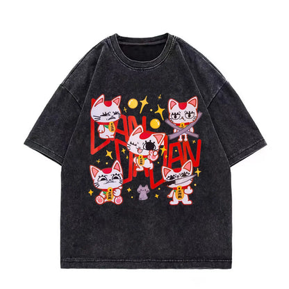 Dandadan Japanese Anime Vintage Washed T-shirt Men Women High Quality Fashion T-shirts Summer Casual Cotton Short Sleeve T Shirt
