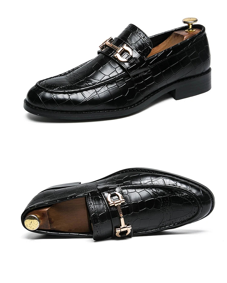 High Quality Casual Business Leather Shoes For Men Classic Social Leather Shoes Men Party Formal Loafers Men Dress Shoes Retro