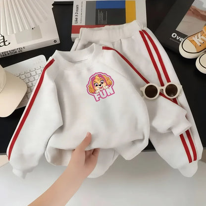 Printed Spring  Grils Clothing Sets Kids Fashion Sport Hoodies and Long Pant Two Piece Set Child Casual Tracksuit New