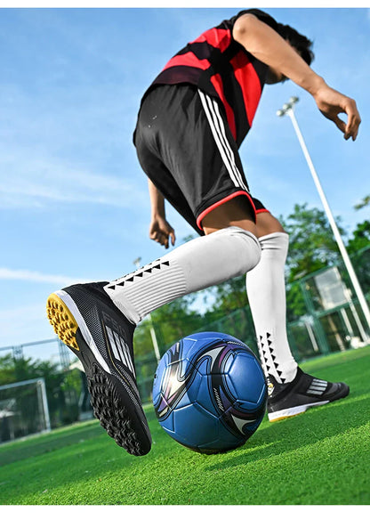 Without-Lace Mens Soccer Shoes f50 SLIP-ON Non-Slip Turf Soccer Cleats TF BOYS FG Training Football Boots Chuteira Campo 35-45