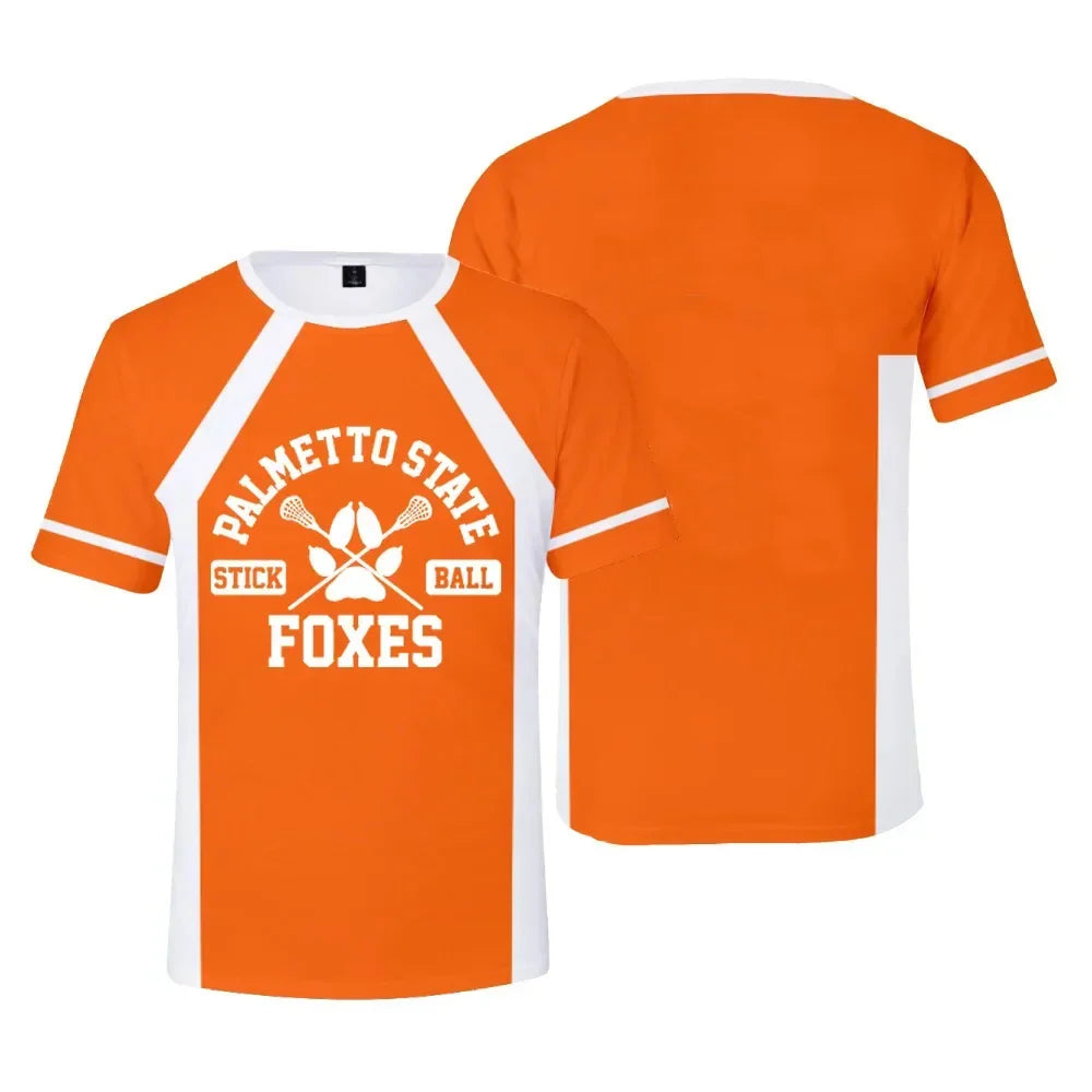 New The Foxhole Court Palmetto State Foxes Lacrosse Jersey Cosplay WILDS MINYARD 3D Tshirt Men/Women Short Sleeve Kids Tees