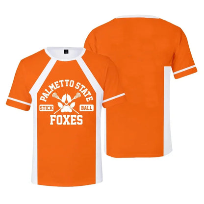 New The Foxhole Court Palmetto State Foxes Lacrosse Jersey Cosplay WILDS MINYARD 3D Tshirt Men/Women Short Sleeve Kids Tees