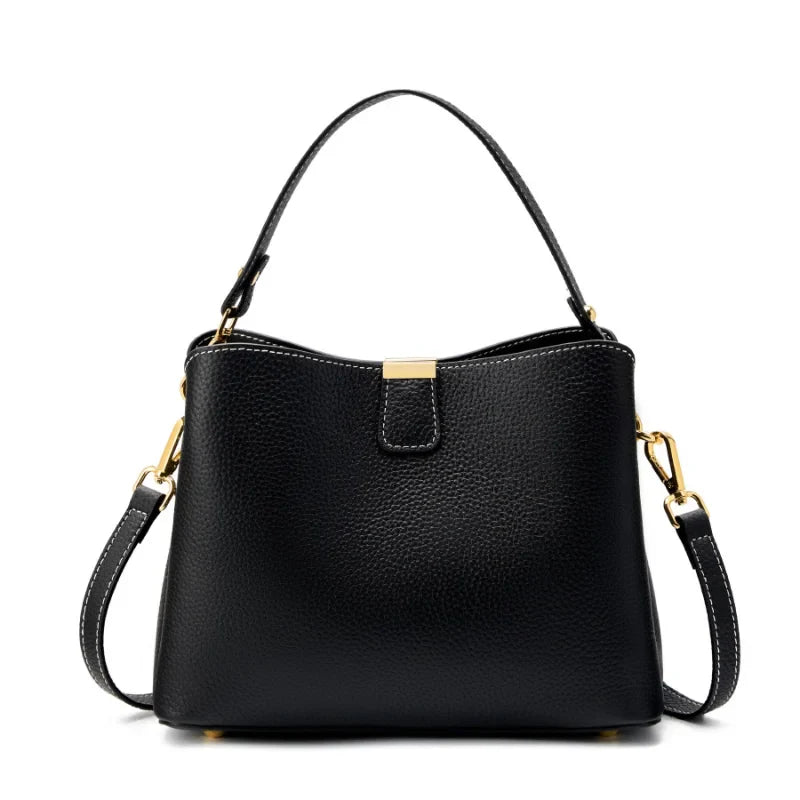 Genuine Leather Women's Bag Luxury Designer Shoulder Bag Large Capacity Cowhide Handbags High Quality Women Crossbody Bags