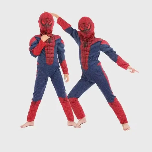Peter Parker Muscle Costume Red Suit Halloween Cosplay Ultimate Movie Characters Party Christmas New Year Gift