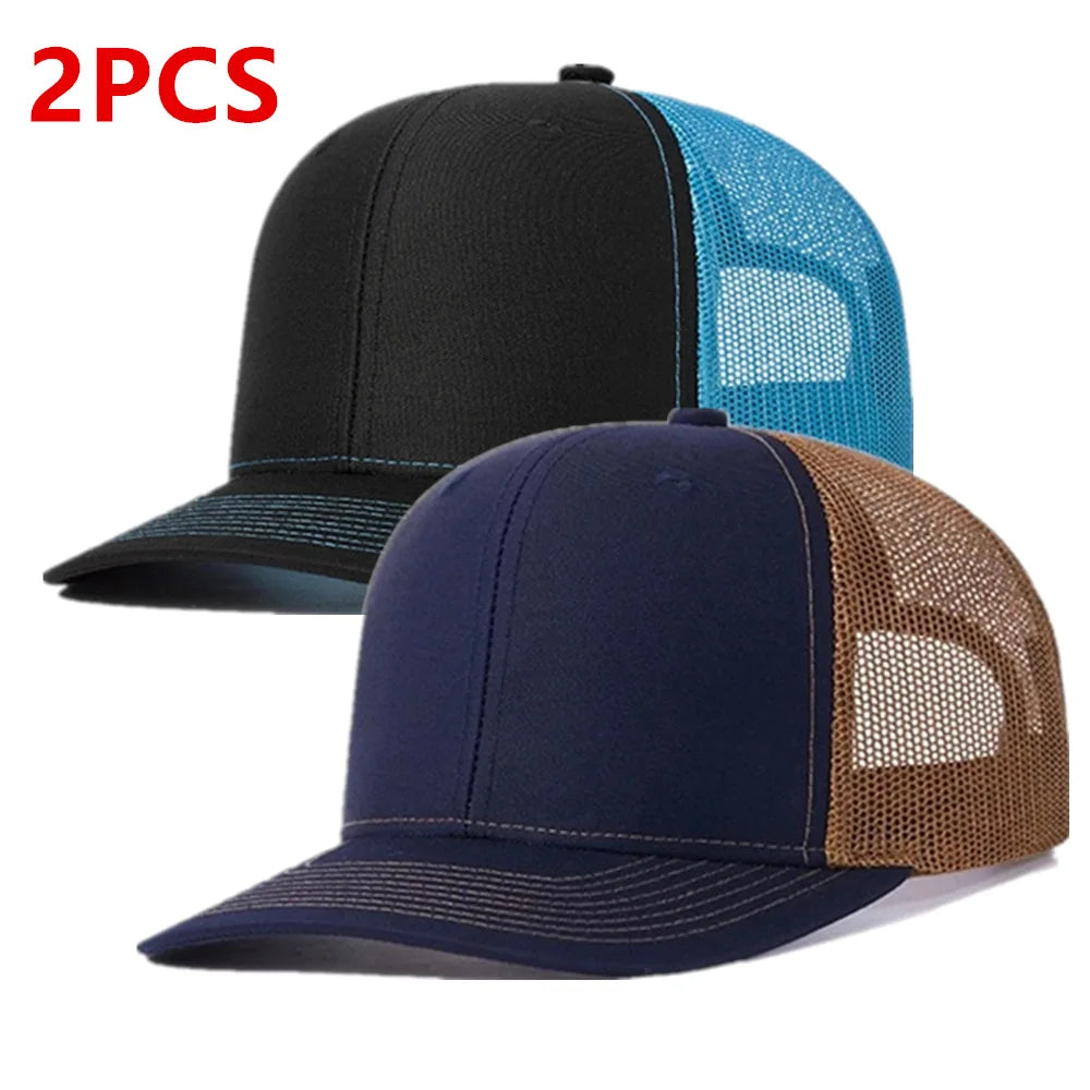 Hot Sale Unisex Cap Slight Curved Brim Style Trucker Hat  Men & Women Casual Outdoor Breathable Summer Cap